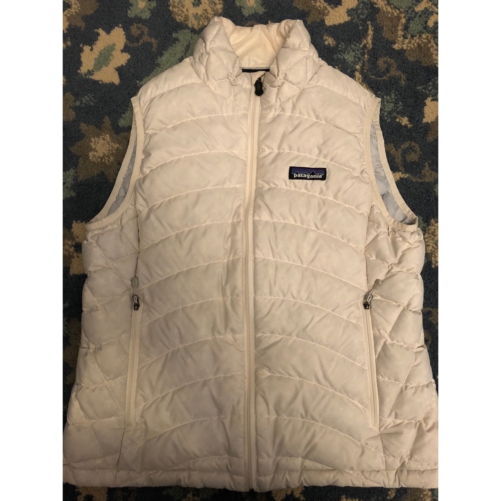White Patagonia Vest.